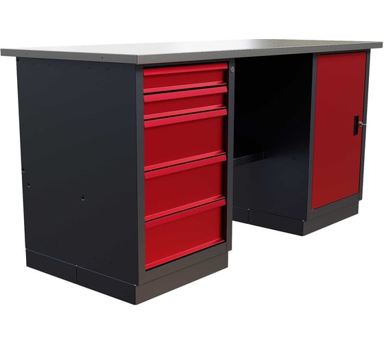 Слесарный двухтумбовый верстак IRONMEBEL worky wk-5/wk-0 1600 M-IM00187K