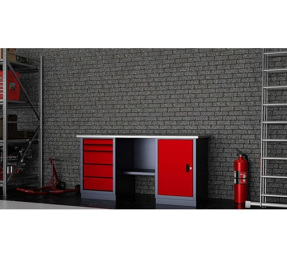 Слесарный двухтумбовый верстак IRONMEBEL worky wk-5/wk-0 1600 M-IM00187K