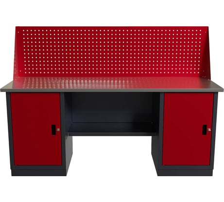 Слесарный двухтумбовый верстак IRONMEBEL worky wk-0/wk-0 1900 с экраном M-IM00196K