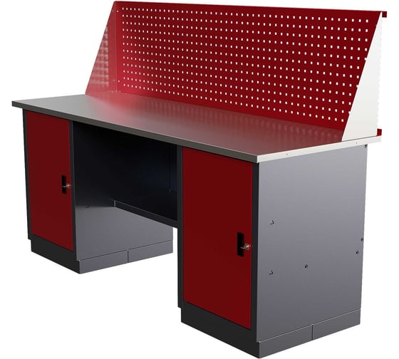 Слесарный двухтумбовый верстак IRONMEBEL worky wk-0/wk-0 1900 с экраном M-IM00196K