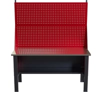 Стол верстак IRONMEBEL worky wk 1600 с двумя экранами и перфопанелями на опорах M-IM00101K