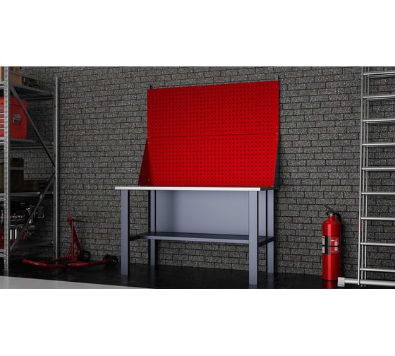 Стол верстак IRONMEBEL worky wk 1400 с двумя экранами M-IM00094K