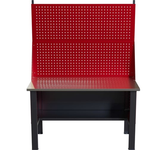 Стол верстак IRONMEBEL worky wk 1400 с двумя экранами и перфопанелями на опорах M-IM00096K