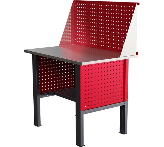 Стол верстак IRONMEBEL worky wk 1000 с экраном и перфопанелями на опорах M-IM00085K