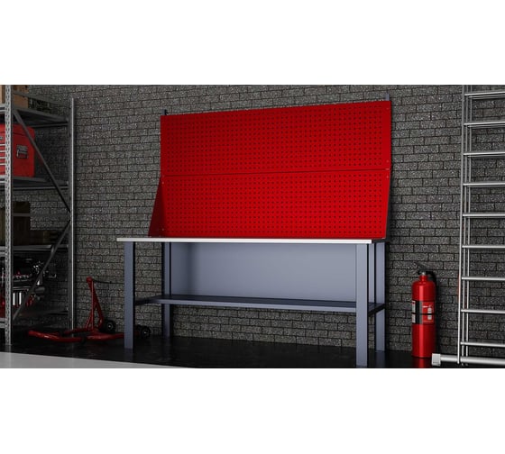 Стол верстак IRONMEBEL worky wk 1900 с двумя экранами M-IM00104K