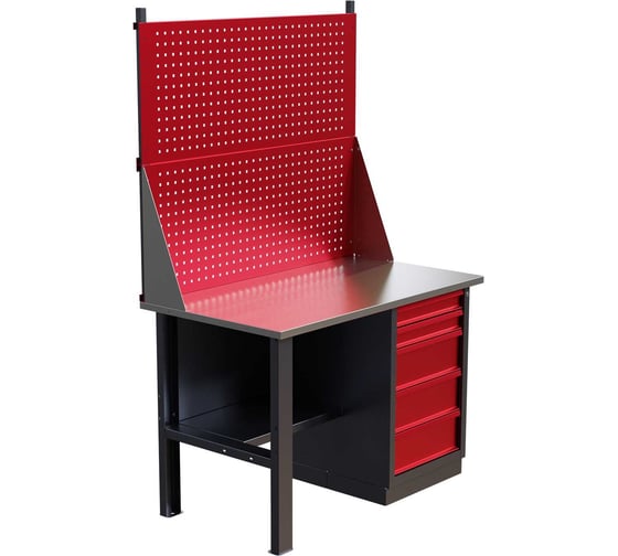 Слесарный однотумбовый верстак IRONMEBEL worky wk-5 1200 с двойным экраном M-IM00117K