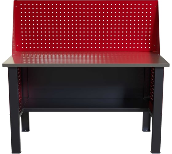 Стол верстак IRONMEBEL worky wk 1400 с экраном и перфопанелями на опорах M-IM00095K