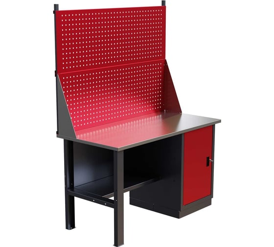 Слесарный однотумбовый верстак IRONMEBEL worky wk-0 1400 с двойным экраном M-IM00125K