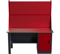 Слесарный однотумбовый верстак IRONMEBEL worky wk-0 1600 с двойным экраном M-IM00141K