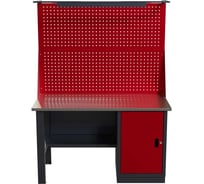 Слесарный однотумбовый верстак IRONMEBEL Worky WK-0 1400 с двойным экраном и освещением M-IM00126K