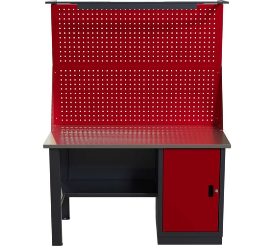 Слесарный однотумбовый верстак IRONMEBEL Worky WK-0 1400 с двойным экраном и освещением M-IM00126K 1