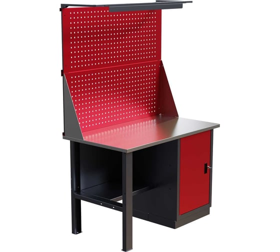 Слесарный однотумбовый верстак IRONMEBEL Worky WK-0 1200 с двойным экраном и освещением M-IM00110K