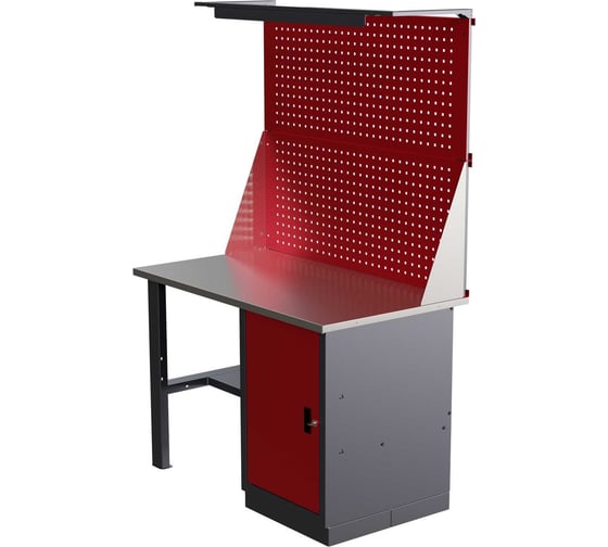 Слесарный однотумбовый верстак IRONMEBEL Worky WK-0 1200 с двойным экраном и освещением M-IM00110K