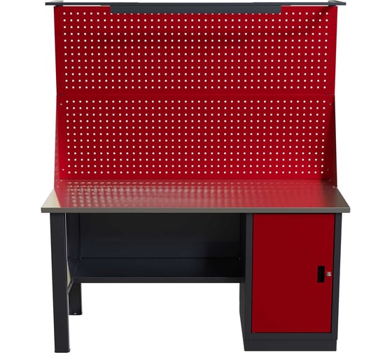 Слесарный однотумбовый верстак IRONMEBEL Worky WK-0 1600 с двойным экраном и освещением M-IM00142K 1