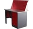 Слесарный однотумбовый верстак IRONMEBEL Worky WK-5 1200 с экраном и перфопанелями на опорах M-IM00120K 3