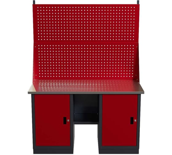 Слесарный двухтумбовый верстак с двойным экраном IRONMEBEL worky wk-0/wk-0 1400 M-IM00173K