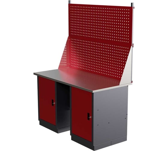 Слесарный двухтумбовый верстак с двойным экраном IRONMEBEL worky wk-0/wk-0 1400 M-IM00173K