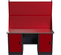 Слесарный двухтумбовый верстак с двойным экраном IRONMEBEL worky wk-0/wk-0 1600 M-IM00185K