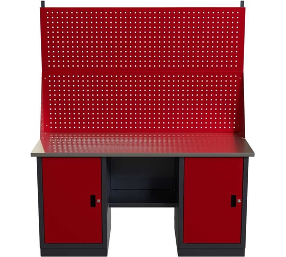 Слесарный двухтумбовый верстак с двойным экраном IRONMEBEL worky wk-0/wk-0 1600 M-IM00185K