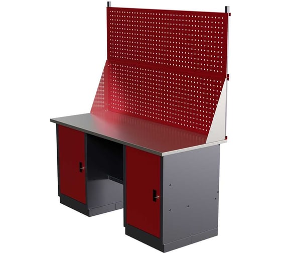 Слесарный двухтумбовый верстак с двойным экраном IRONMEBEL worky wk-0/wk-0 1600 M-IM00185K