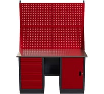 Слесарный двухтумбовый верстак с двойным экраном IRONMEBEL worky wk-5/wk-0 1400 M-IM00177K