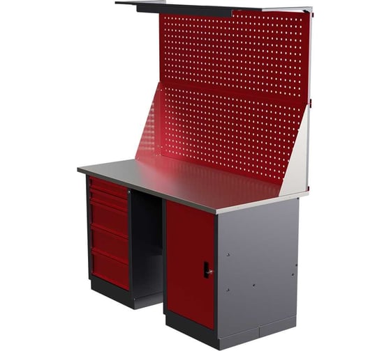 Слесарный двухтумбовый станок с двойным экраном и освещением IRONMEBEL worky wk-5/wk-0 1400 M-IM00178K