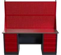 Слесарный двухтумбовый верстак IRONMEBEL worky wk-5/wk-5 1900 с двойным экраном M-IM00205K