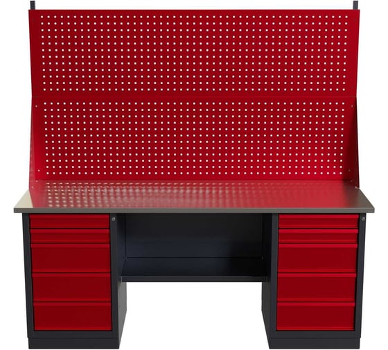 Слесарный двухтумбовый верстак IRONMEBEL worky wk-5/wk-5 1900 с двойным экраном M-IM00205K