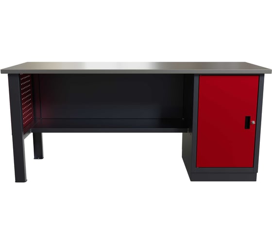 Слесарный однотумбовый верстак IRONMEBEL worky wk-0 1900 с перфопанелями на опорах M-IM00159K 1
