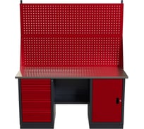 Слесарный двухтумбовый верстак с двойным экраном IRONMEBEL worky wk-5/wk-0 1600 M-IM00189K