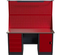 Слесарный двухтумбовый верстак с двойным экраном и освещением IRONMEBEL worky wk-5/wk-0 1600 M-IM00190K