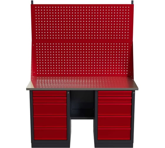 Слесарный двухтумбовый верстак с двойным экраном IRONMEBEL worky wk-5/wk-5 1400 M-IM00181K