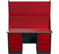 Слесарный двухтумбовый верстак с двойным экраном IRONMEBEL worky wk-5/wk-5 1600 M-IM00193K