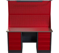 Слесарный двухтумбовый верстак с двойным экраном и освещением IRONMEBEL worky wk-5/wk-5 1600 M-IM00194K