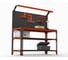 Металлический стол ООО Металекс Metalex серия SUN 750x1400x500, 2-е полки, перфопанель с комплектом освещения, оранжево-черный 112083 3