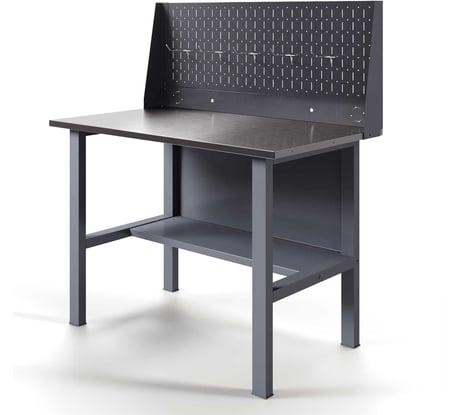 Верстак-стол GREENBERG без тумб с перфопанелью одинарной 1200мм VERSTAK_T0_P1_1200