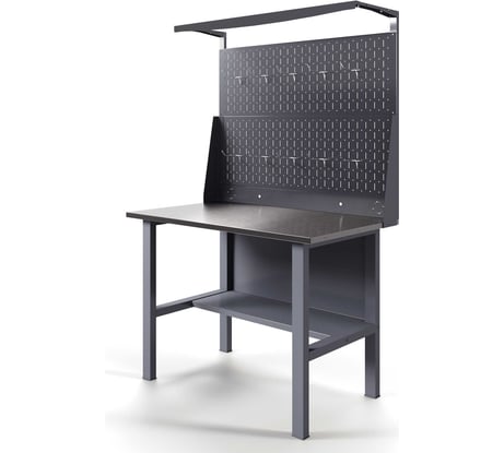 Верстак-стол GREENBERG без тумб с перфопанелью двойной 1200мм VERSTAK_T0_P2_1200