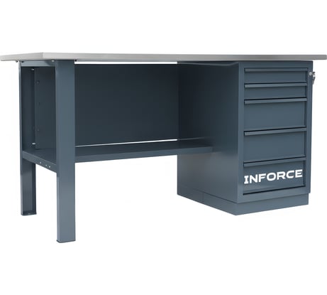 Верстак с драйвером Inforce 1600х686х845 LW-2, нагрузка 1000кг, МДФ 25 мм, 05-01-006