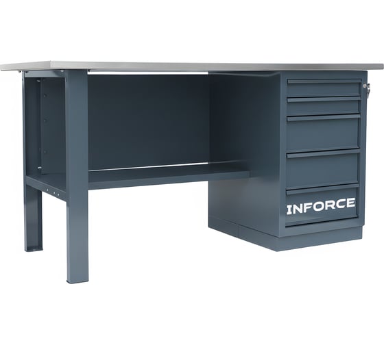 Верстак с драйвером Inforce 1600х686х845 LW-2, нагрузка 1000кг, МДФ 25 мм, 05-01-006