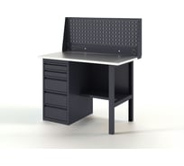 Верстак-стол с перфопанелью одинарной GREENBERG с ящиками, 1200 мм VERSTAK_Y1_Р1_1200