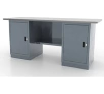 Верстак FERRUM 2-тумб., 2 тумбы с дверц, стол. оцинк.- cерый 01.200L-9007 34934263