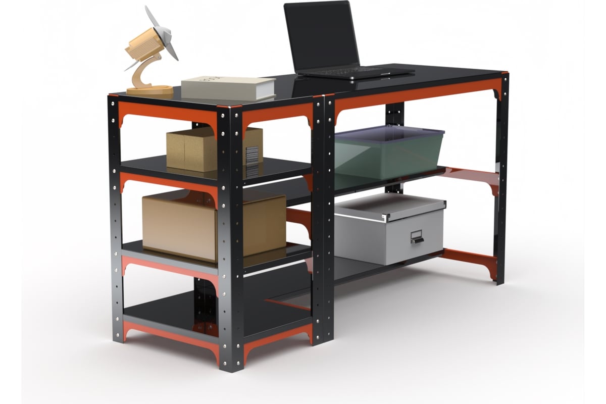 Стол металлический ООО Металекс серия KIT 750x1400x600 с боковыми ...