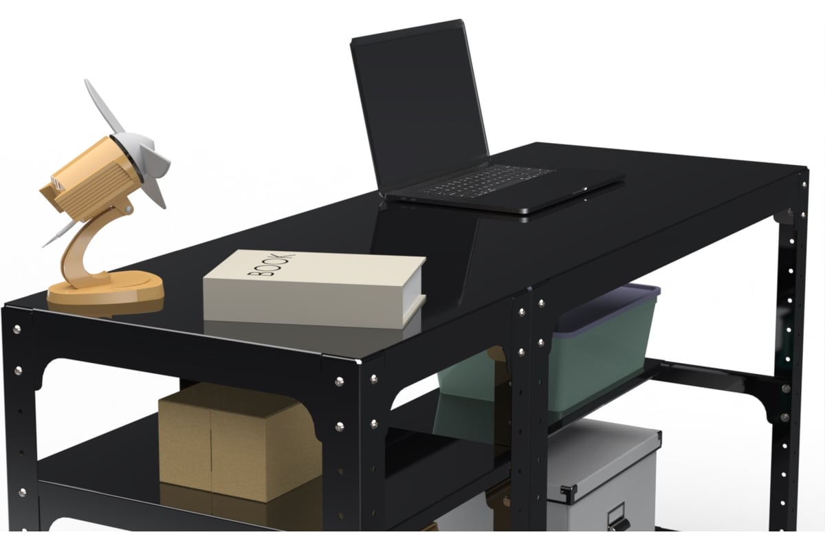 Стол металлический ООО Металекс серия KIT 750х1400х400 мм, с боковыми ...