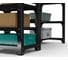 Стол металлический ООО Металекс серия KIT 750х1400х500 мм, с боковыми полками, черный 201563 4
