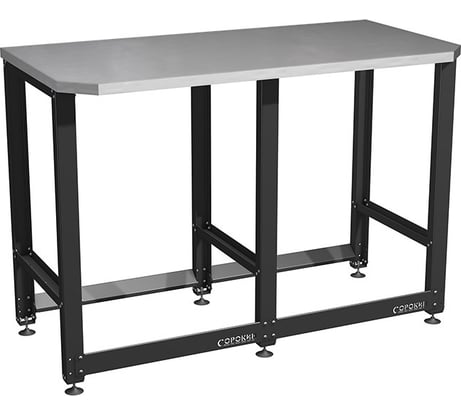 Верстак Сорокин Standart с оцинкованной столешницей и траверсами для хранения колёс 35.41