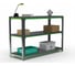 Стол-верстак ООО Металекс Metalex серия KIT 950х1700х600 две полки, серо-зеленый 204053 1