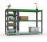 Стол-верстак ООО Металекс Metalex серия KIT 950х1700х400 с боковыми полками, серо-зеленый 204062 1
