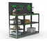 Стол-верстак ООО Металекс Metalex серия KIT 950х1700х400 с боковыми полками, перфопанелью и комплектом аксессуаров, серо-зеленый 204089 1