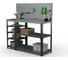 Стол-верстак ООО Металекс Metalex серия KIT 950х1400х400 с боковыми полками, перфопанелью и комплектом аксессуаров, серо-зеленый 204086 6