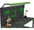 Стол-верстак ООО Металекс KIT 950х1300х500 с боковыми полками, перфопанелью и комплектом освещения, серо-зеленый 204292 2